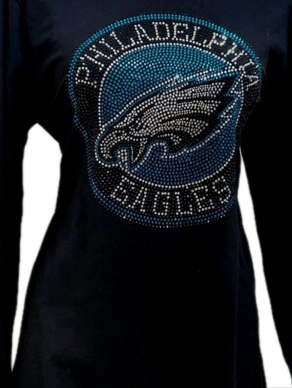 Philadelphia Eagles Rhinestone Long Sleeve-Shirt - Picture 3 of 5